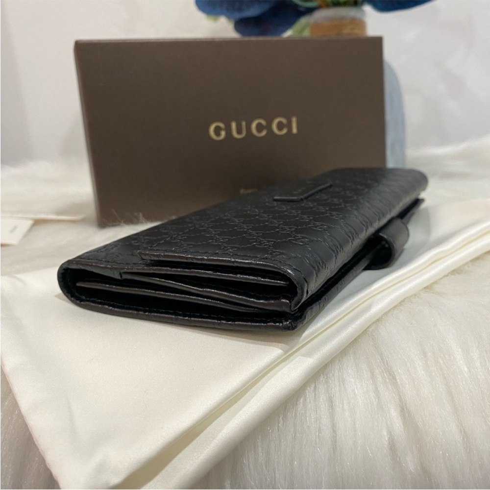 🔥 Gucci Black Embossed Women's Wallet - Picture 3 of 12
